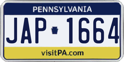 PA license plate JAP1664