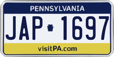 PA license plate JAP1697