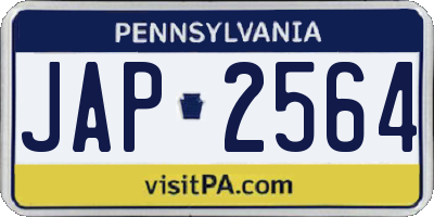 PA license plate JAP2564