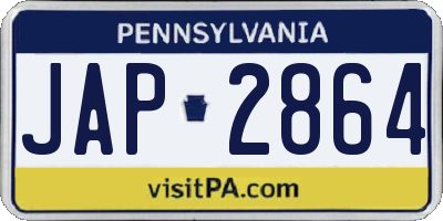 PA license plate JAP2864