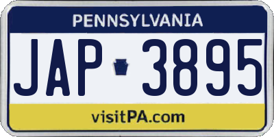 PA license plate JAP3895