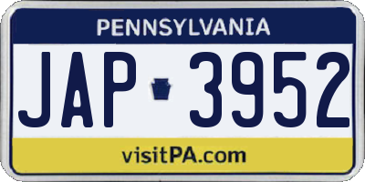 PA license plate JAP3952
