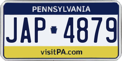 PA license plate JAP4879