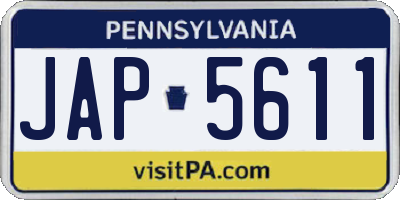 PA license plate JAP5611