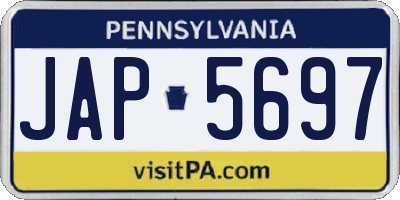 PA license plate JAP5697