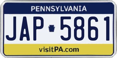 PA license plate JAP5861