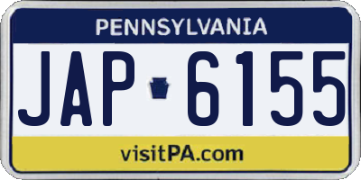 PA license plate JAP6155