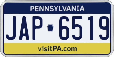 PA license plate JAP6519