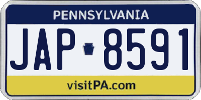 PA license plate JAP8591