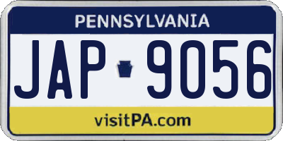 PA license plate JAP9056