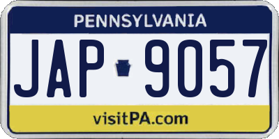PA license plate JAP9057