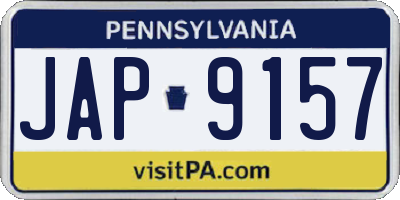 PA license plate JAP9157