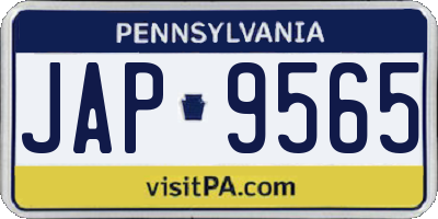 PA license plate JAP9565