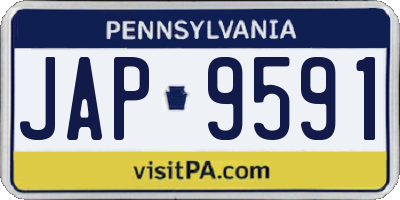 PA license plate JAP9591