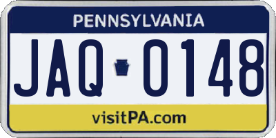 PA license plate JAQ0148