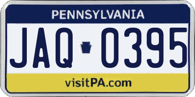 PA license plate JAQ0395