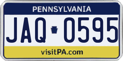PA license plate JAQ0595