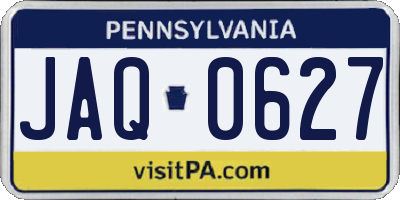 PA license plate JAQ0627