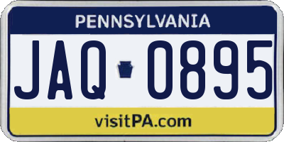 PA license plate JAQ0895