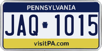 PA license plate JAQ1015