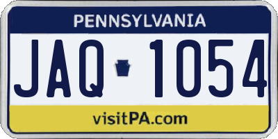 PA license plate JAQ1054