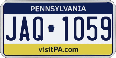 PA license plate JAQ1059