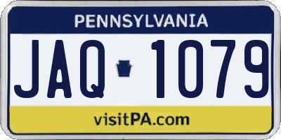 PA license plate JAQ1079