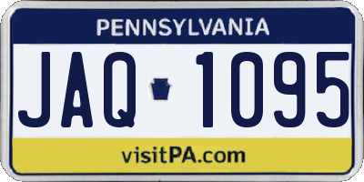 PA license plate JAQ1095