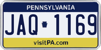 PA license plate JAQ1169