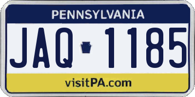 PA license plate JAQ1185