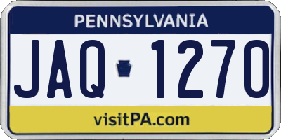 PA license plate JAQ1270