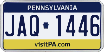 PA license plate JAQ1446