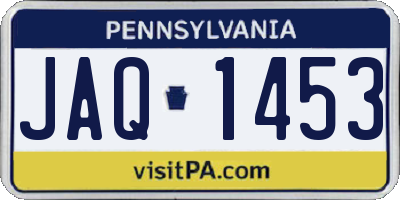 PA license plate JAQ1453