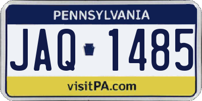 PA license plate JAQ1485