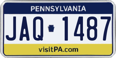 PA license plate JAQ1487