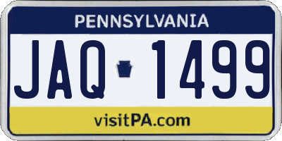 PA license plate JAQ1499