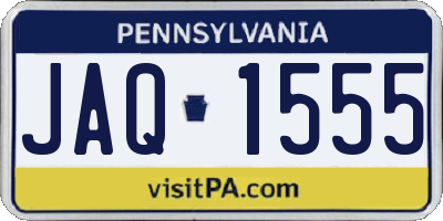 PA license plate JAQ1555