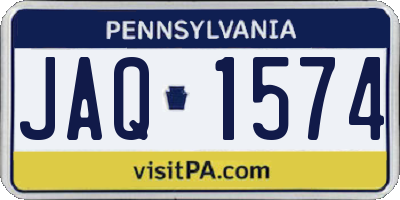 PA license plate JAQ1574