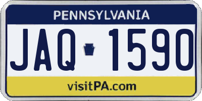 PA license plate JAQ1590