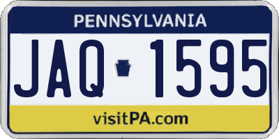 PA license plate JAQ1595