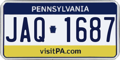 PA license plate JAQ1687