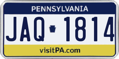 PA license plate JAQ1814