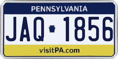 PA license plate JAQ1856