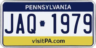 PA license plate JAQ1979