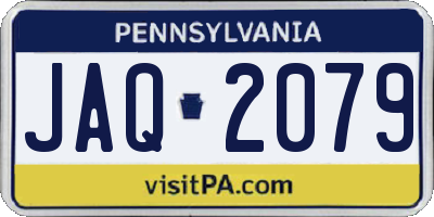 PA license plate JAQ2079