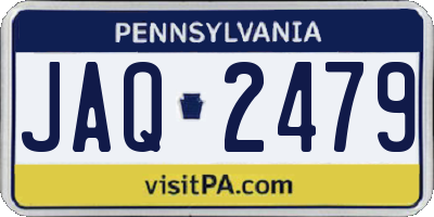 PA license plate JAQ2479
