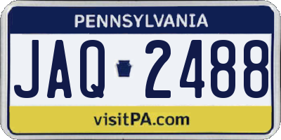 PA license plate JAQ2488