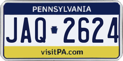 PA license plate JAQ2624