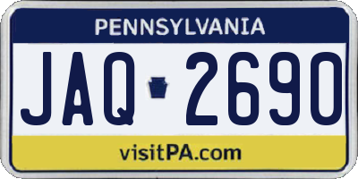PA license plate JAQ2690