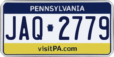 PA license plate JAQ2779